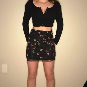 PRINCESS POLLY Butterfly Print Skirt, Size 6